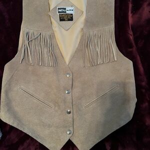 Mona Mode Tan Suede Fringe Vest